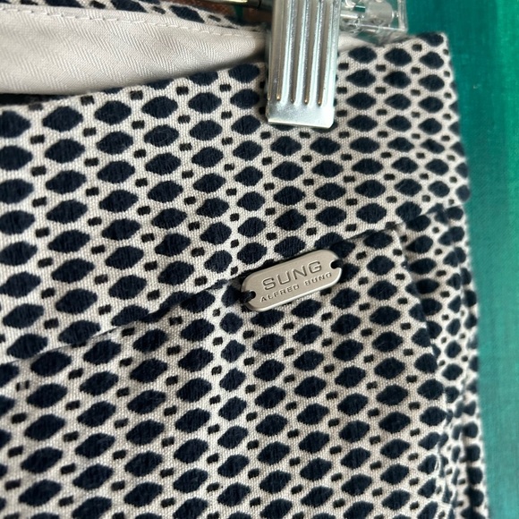 ALFRED SUNG Monochrome Patterned Cropped Pants 4 - Picture 7 of 16